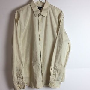 Express 1MX Long Sleeve Button Up Shirt XXL Beige